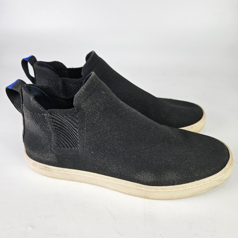 Rothy's The Chelsea High Top Knit Pull On Womens Ankle Sneaker Shoe Sz 10  Black